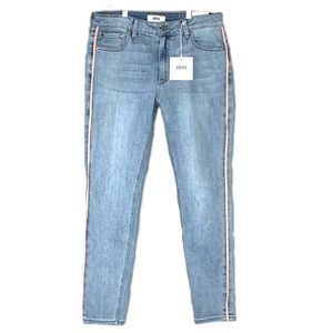 Just Black Sz 31 Pink Side Seam Skinny